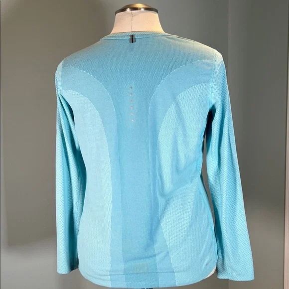 Nike Dri-Fit Blue Long Sleeves Round Neck Athletic Running Shirt L - Picture 3 of 8